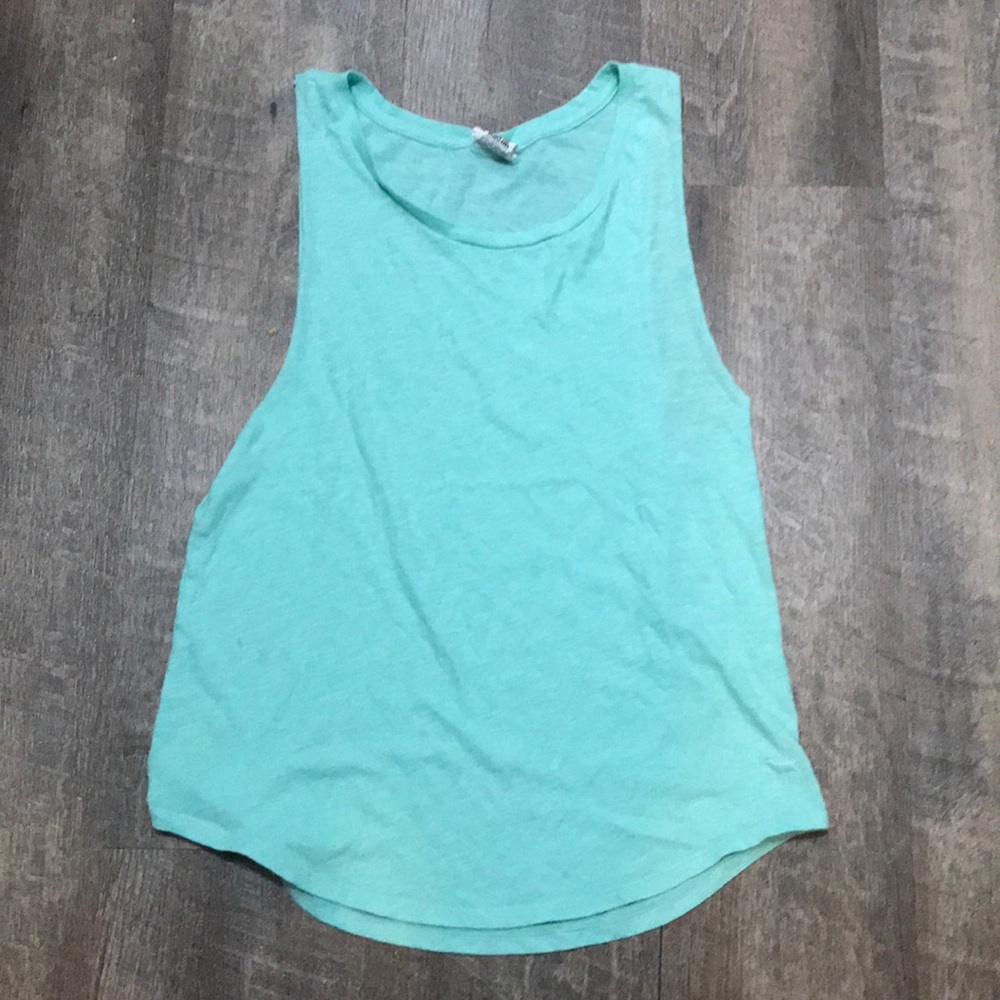 Tiffany blue sleeveless tee